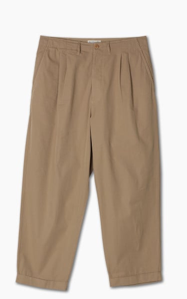 Merz b. Schwanen PANTS03 Pleated Front Pants Khaki