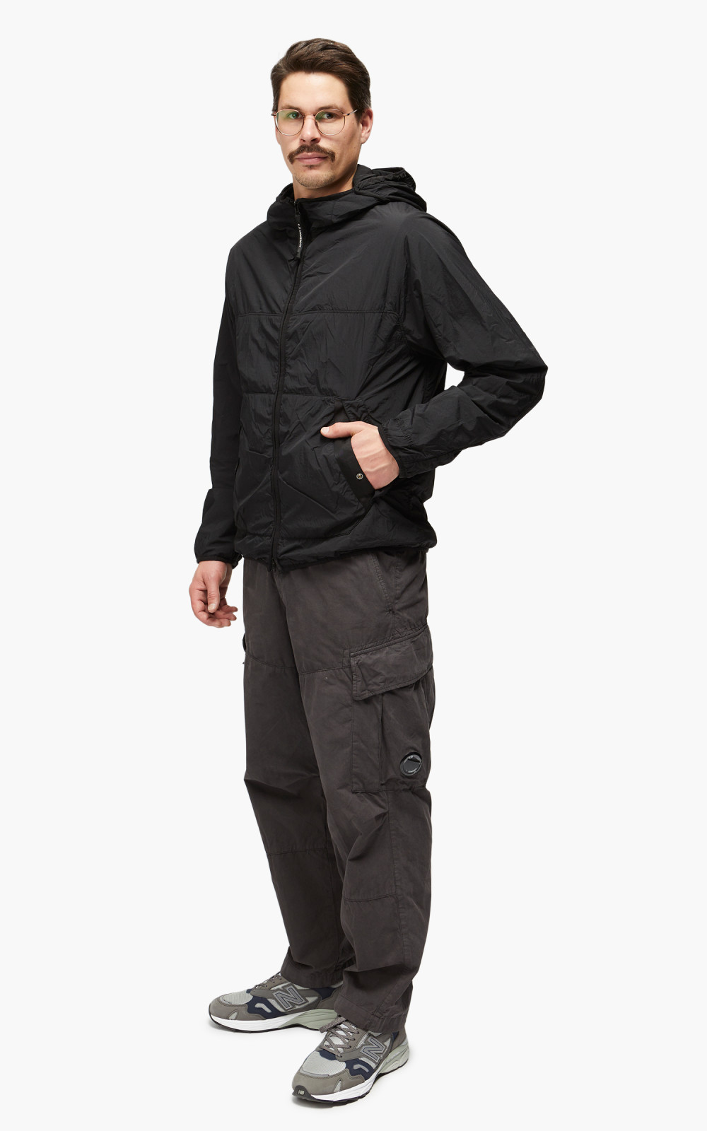 C.P. Company G.D.P. Hooded Goggle Jacket Black | Cultizm