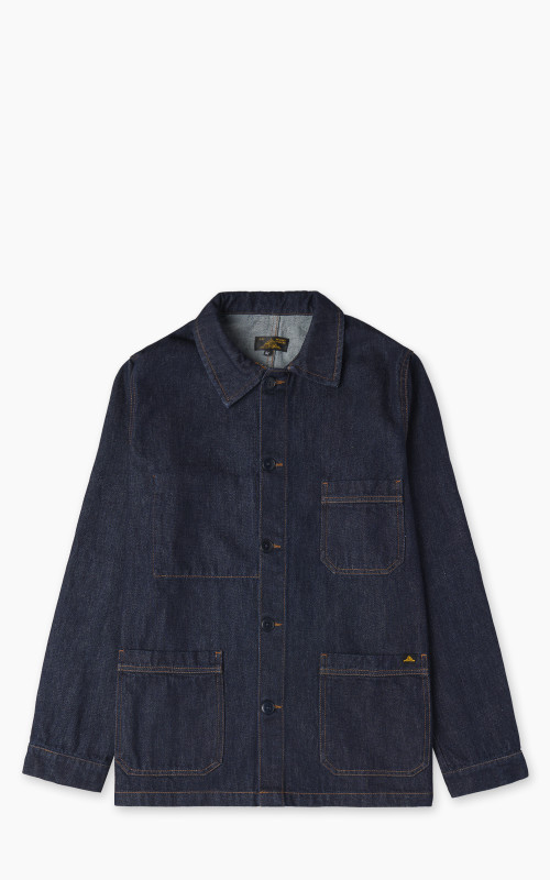 Le Mont St Michel Valmon Stonewashed Denim Work Jacket Indigo