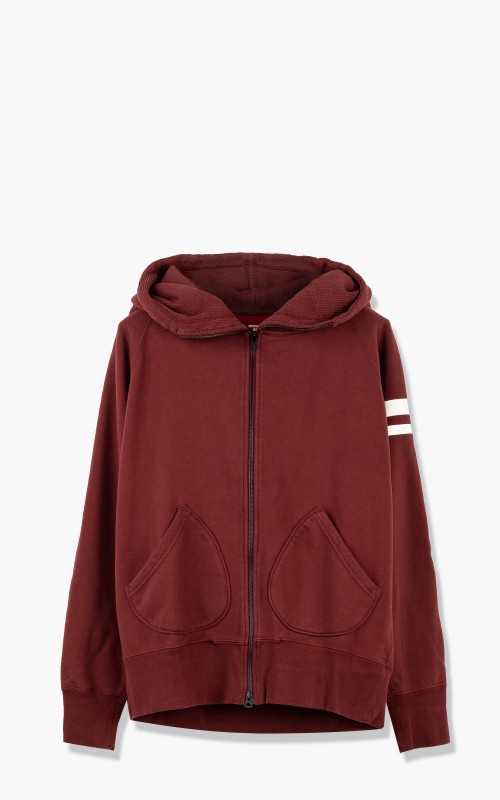 Momotaro Jeans 07-044 Heavyweight Hoodie Burgundy GTB