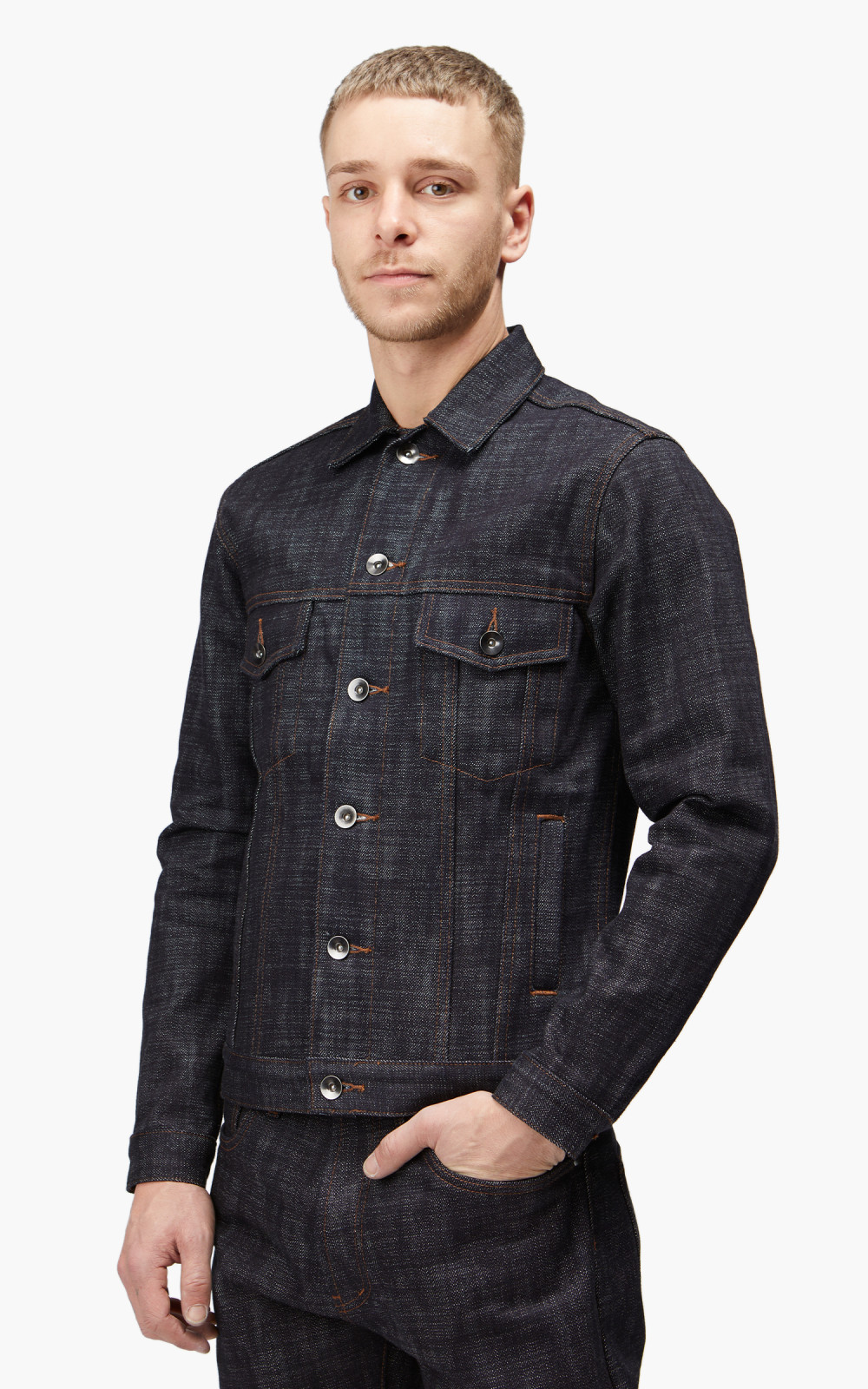 The Unbranded Brand UB970 Denim Jacket Heavyweight Big Slub