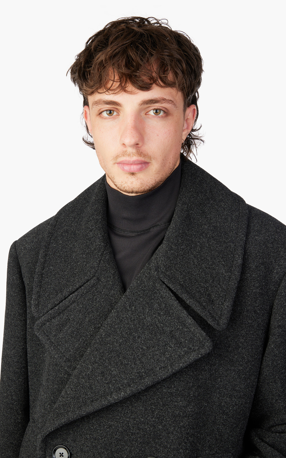 Lemaire Maxi Pea Coat Wool Penguin Cultizm