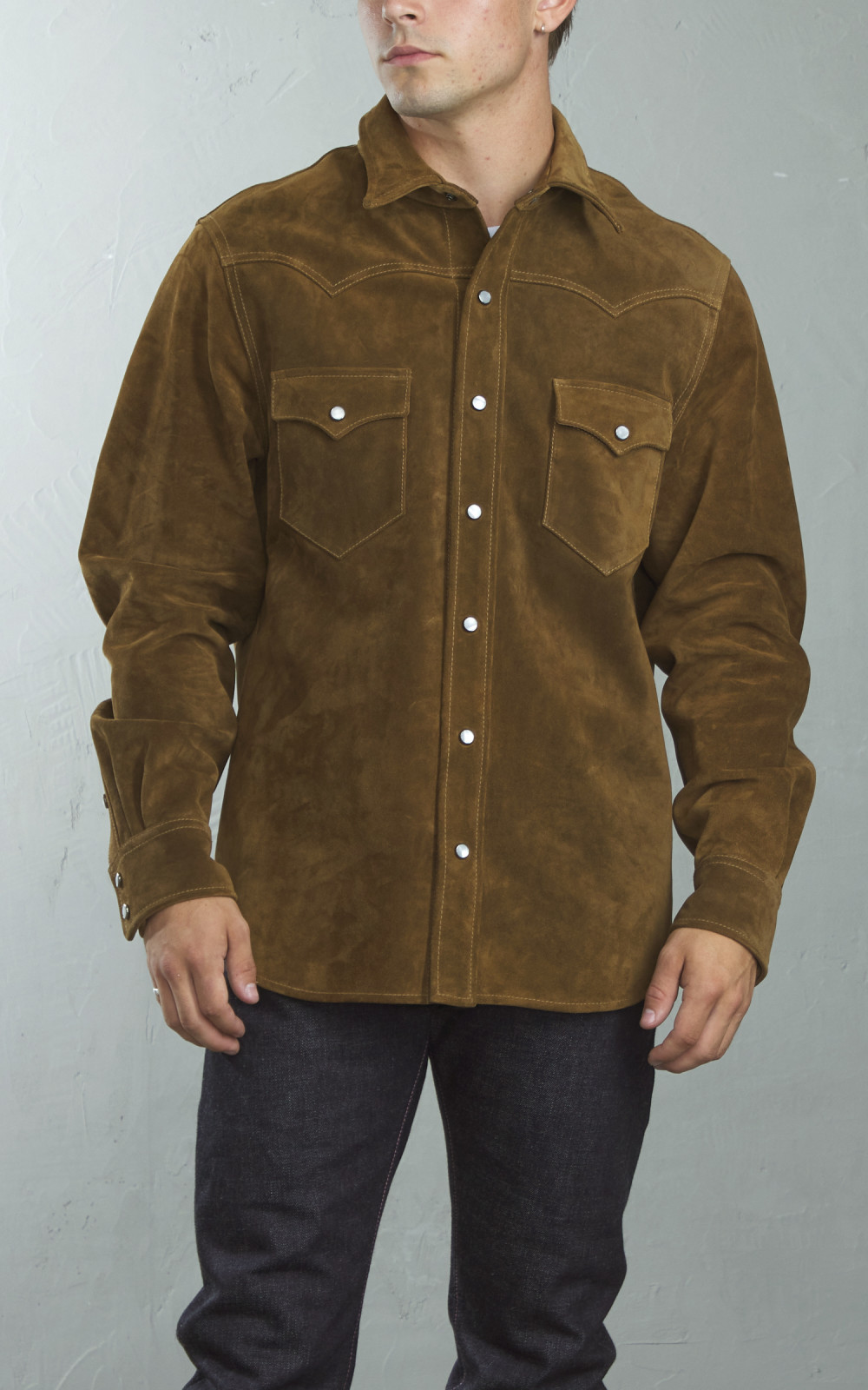Fortela Ranch Western Suede Shirt Jacket Brown | Cultizm