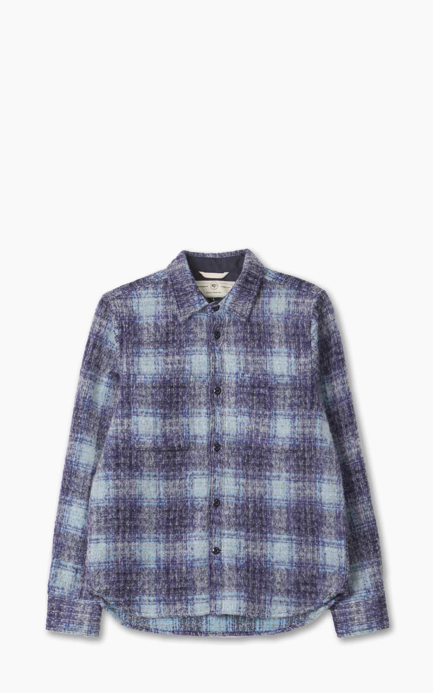 Rogue Territory Plaid Wool Utility Shirt Blue | Cultizm