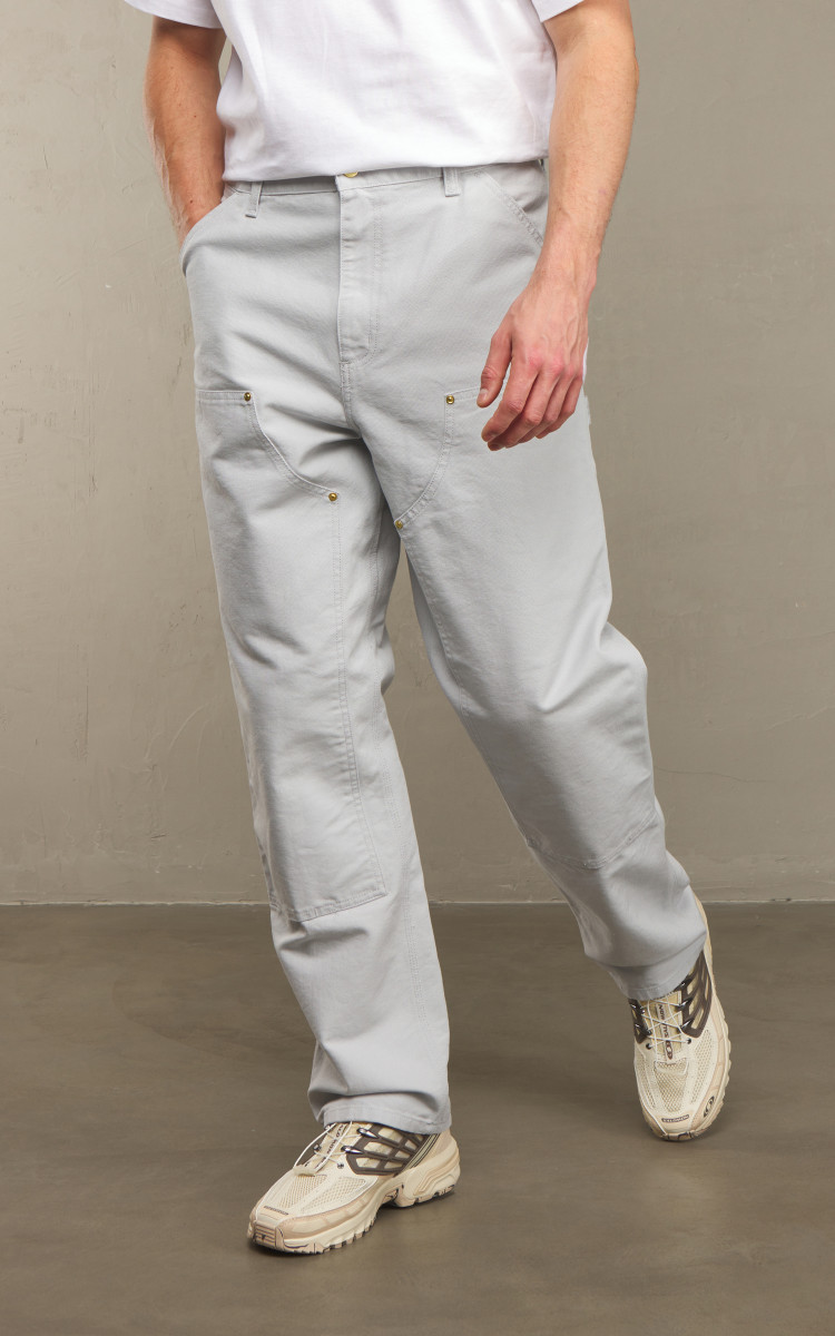 Carhartt WIP Double Knee Pant Dearborn Canvas Basalt Rinsed