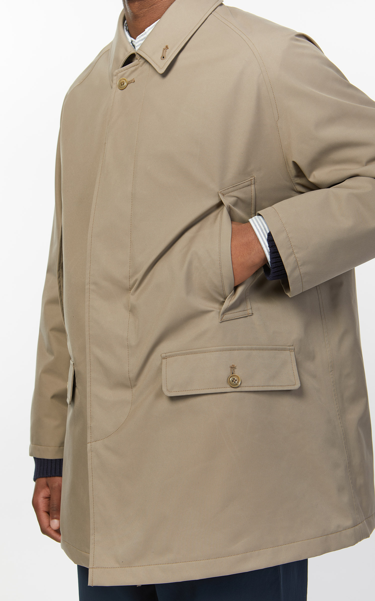 Nanamica Soutien Collar 2L GORE-TEX Coat Beige | Cultizm