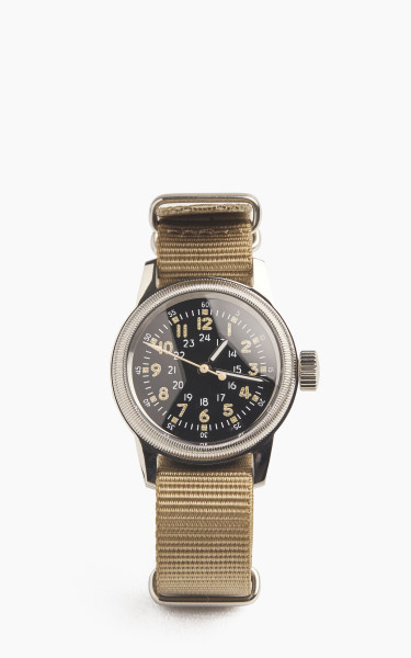 M.R.M.W. A-17 Vintage Military Watch Khaki Nylon Strap 