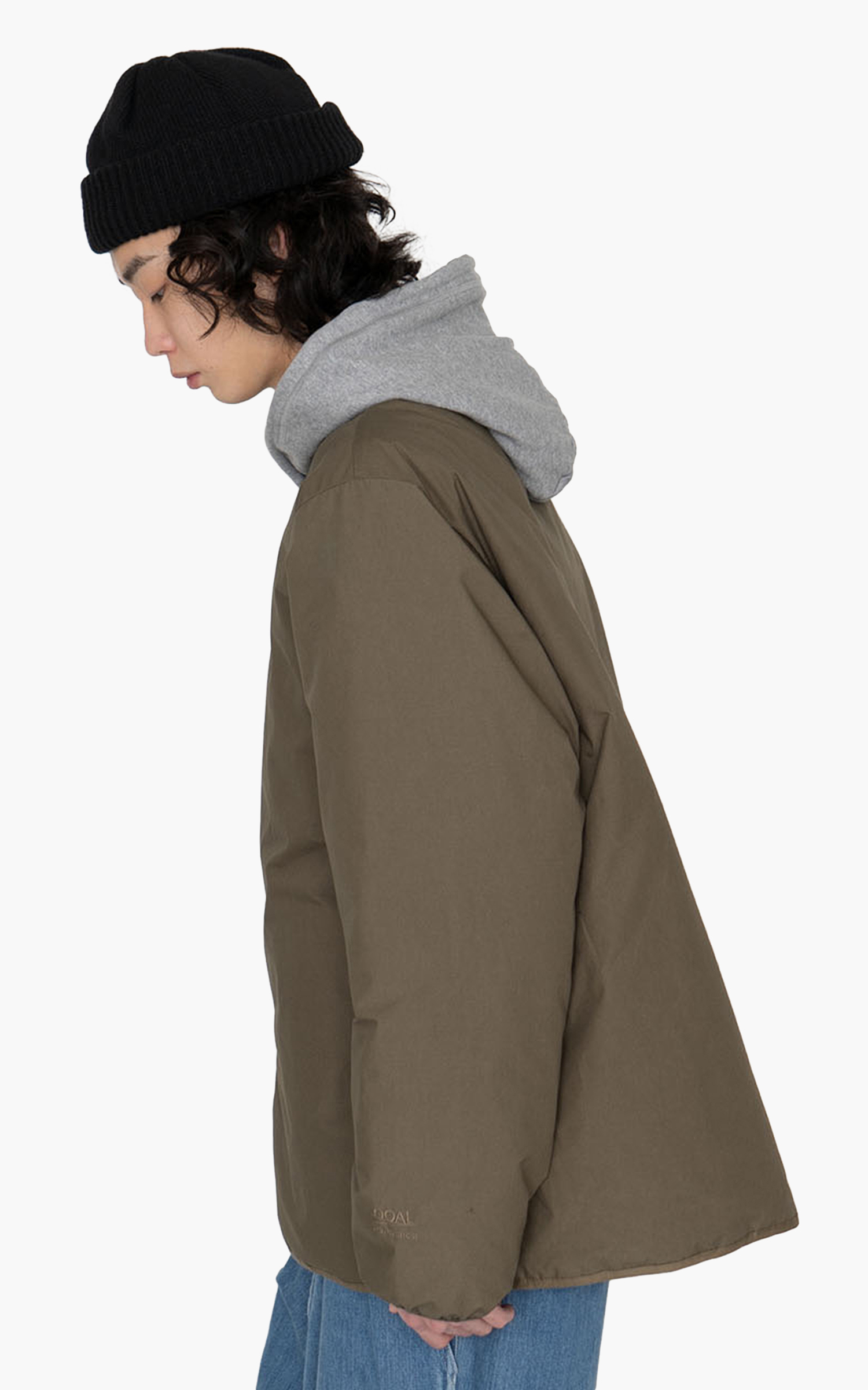 Nanamica Reversible Down Cardigan Khaki Beige | Cultizm