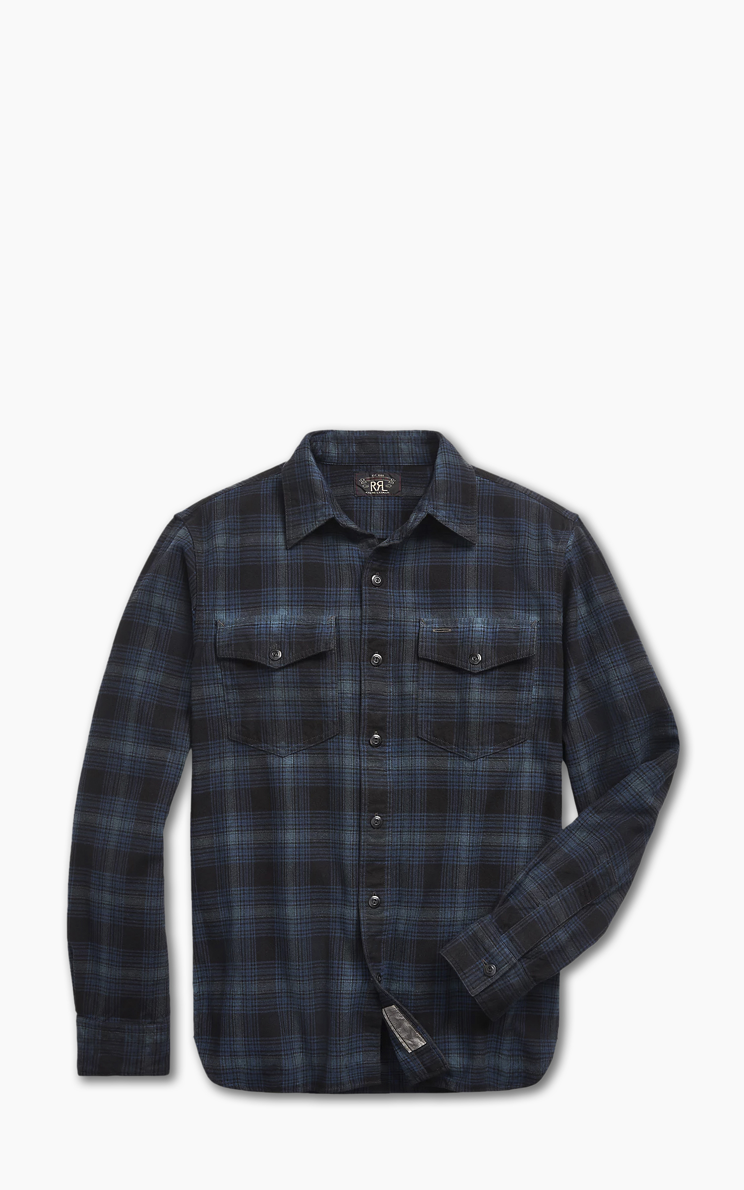 RRL Plaid Canvas Workshirt Blue/Black | Cultizm