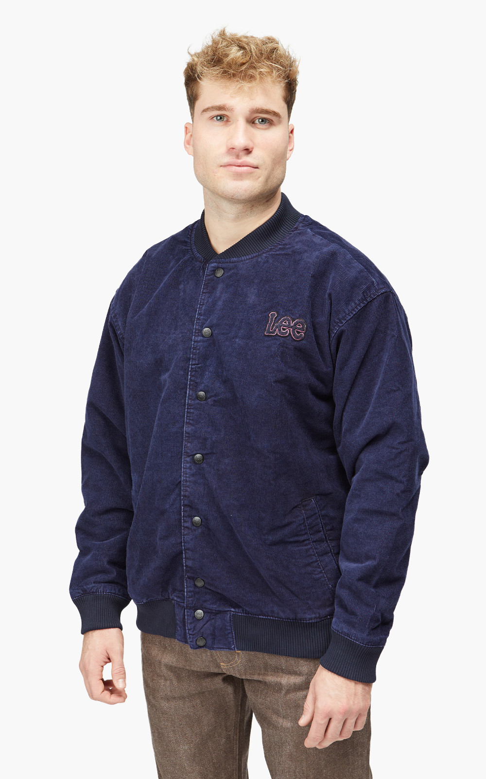 Lee Varsity Jacket Corduroy Dark Indigo | Cultizm