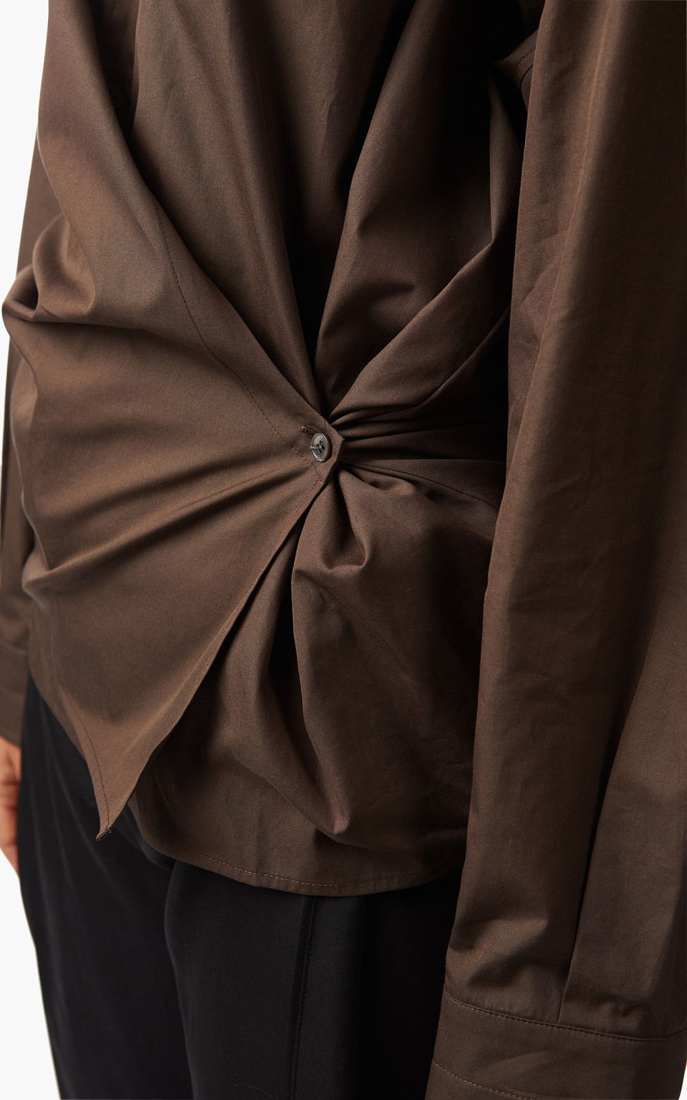 Lemaire Twisted Shirt Dry Silk Cacao | Cultizm