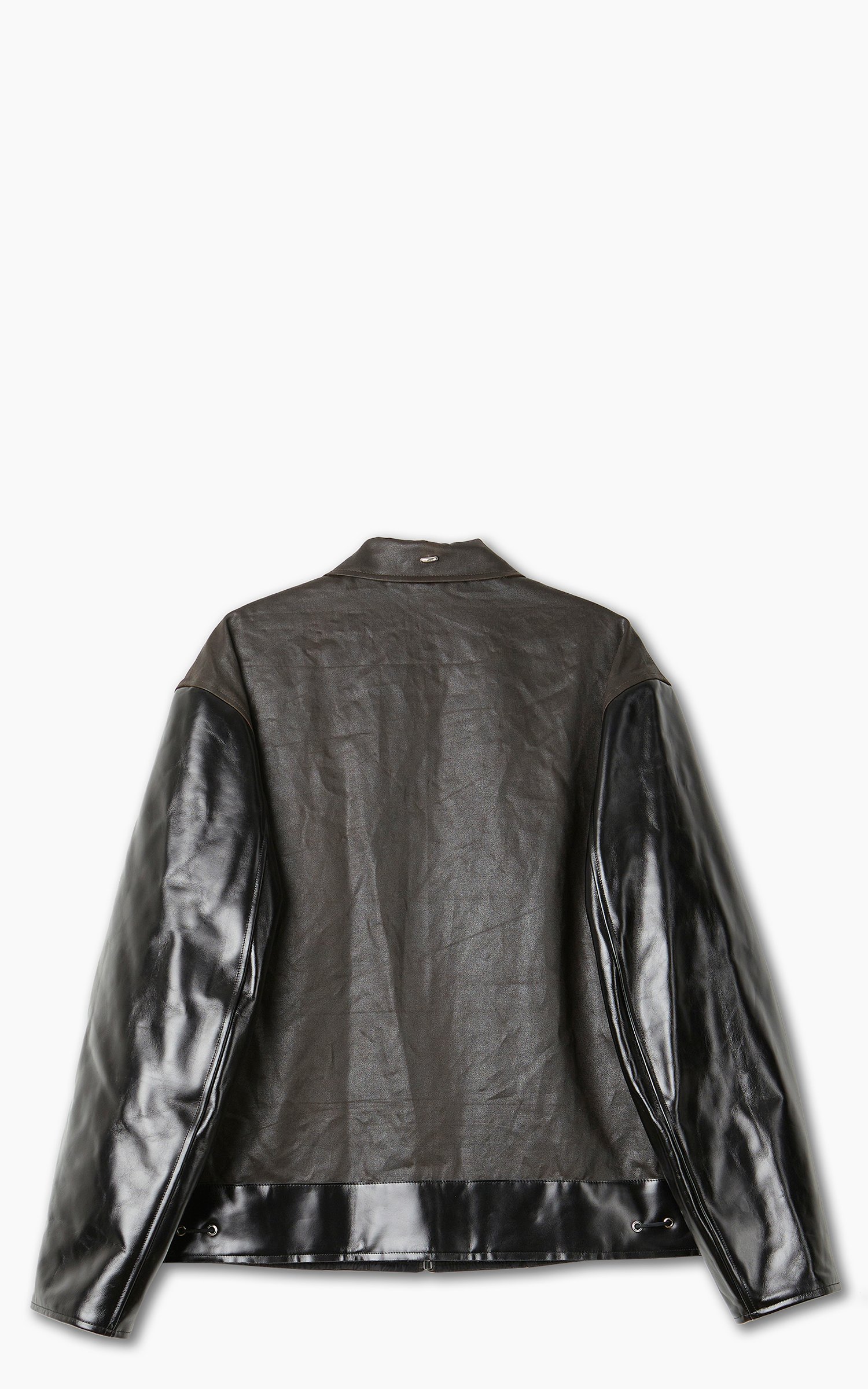 Reversible Varsity Jacket Mud Dyed Cotton Black