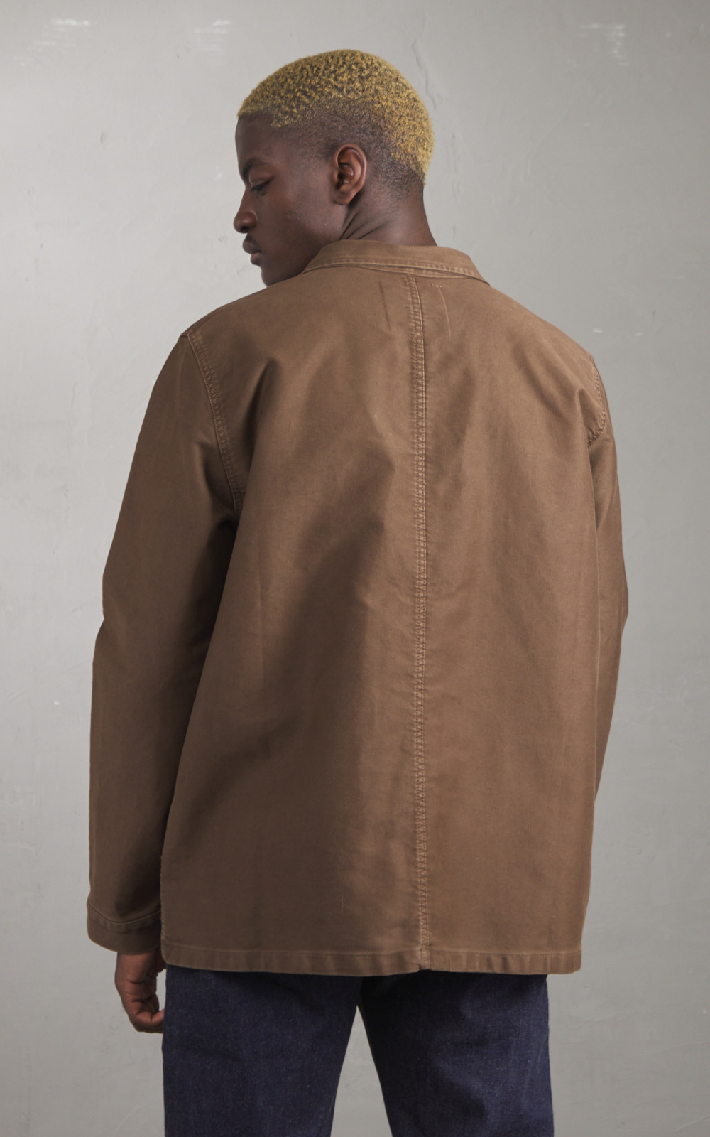 Le Mont St Michel Authentic Work Jacket Moleskin Brown | Cultizm