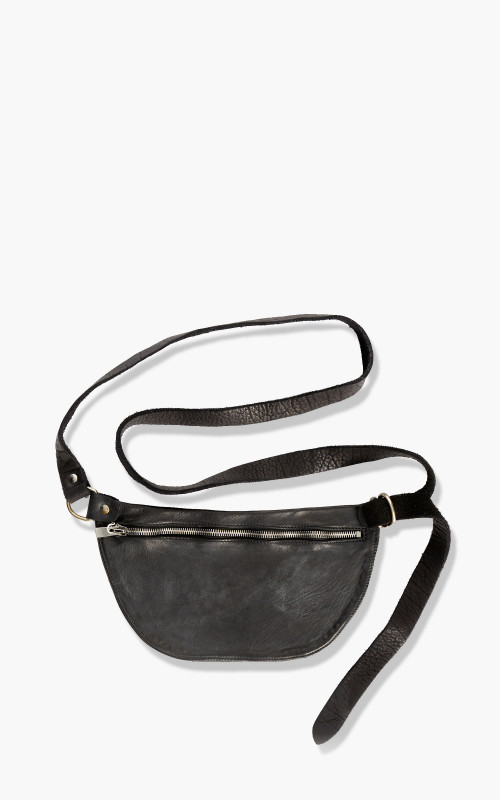 【新品】GUIDI Q100 SOFT HORSE BELT BAG GUIDI Q100 SOFT HORSE FULL GRAIN LEATHER BELT BAG BLACK