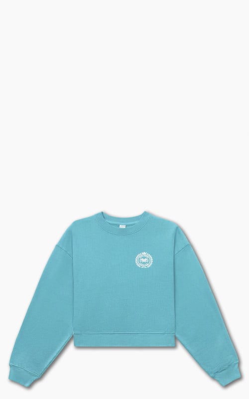 Sporty & Rich NY Country Club Cropped Crewneck Teal