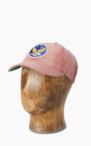 RRL Winged-Logo Baseball Cap Garment-Dyed Faded Red