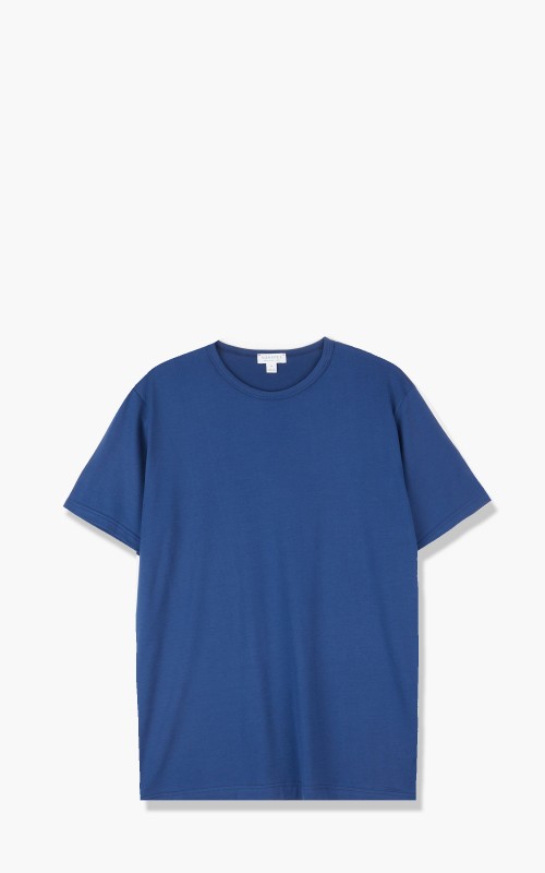 Sunspel Short Sleeve Crewneck T-Shirt Prussian Blue
