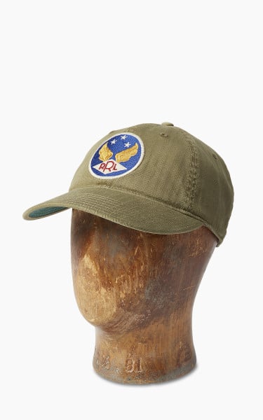 RRL Winged-Logo Baseball Cap Garment-Dyed Green
