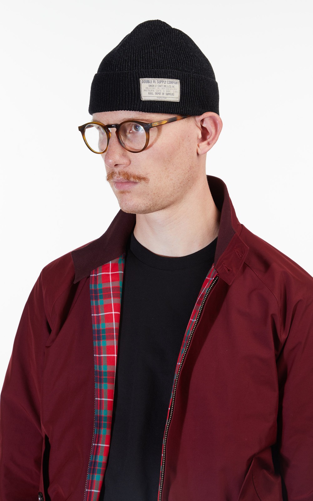 RRL Cotton Watch Cap Black Indigo | Cultizm