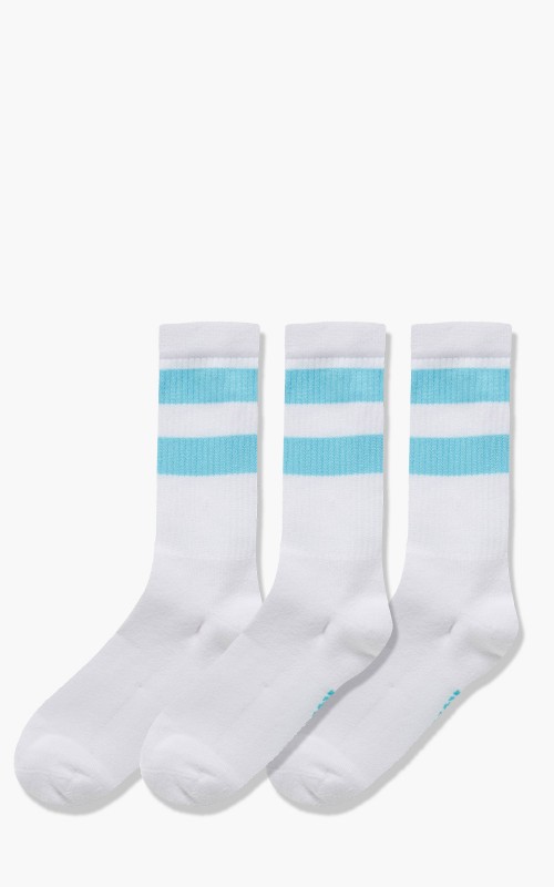 Resteröds Bamboo Tennis Socks 3-Pack White/Sky Blue