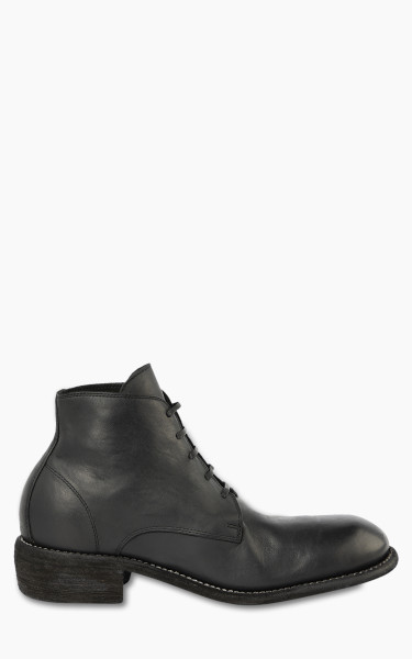 Guidi 793 Leather Laced Up Ankle Boot Black