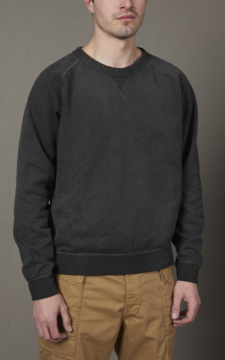 RRL French Terry Crewneck Black Indigo | Cultizm