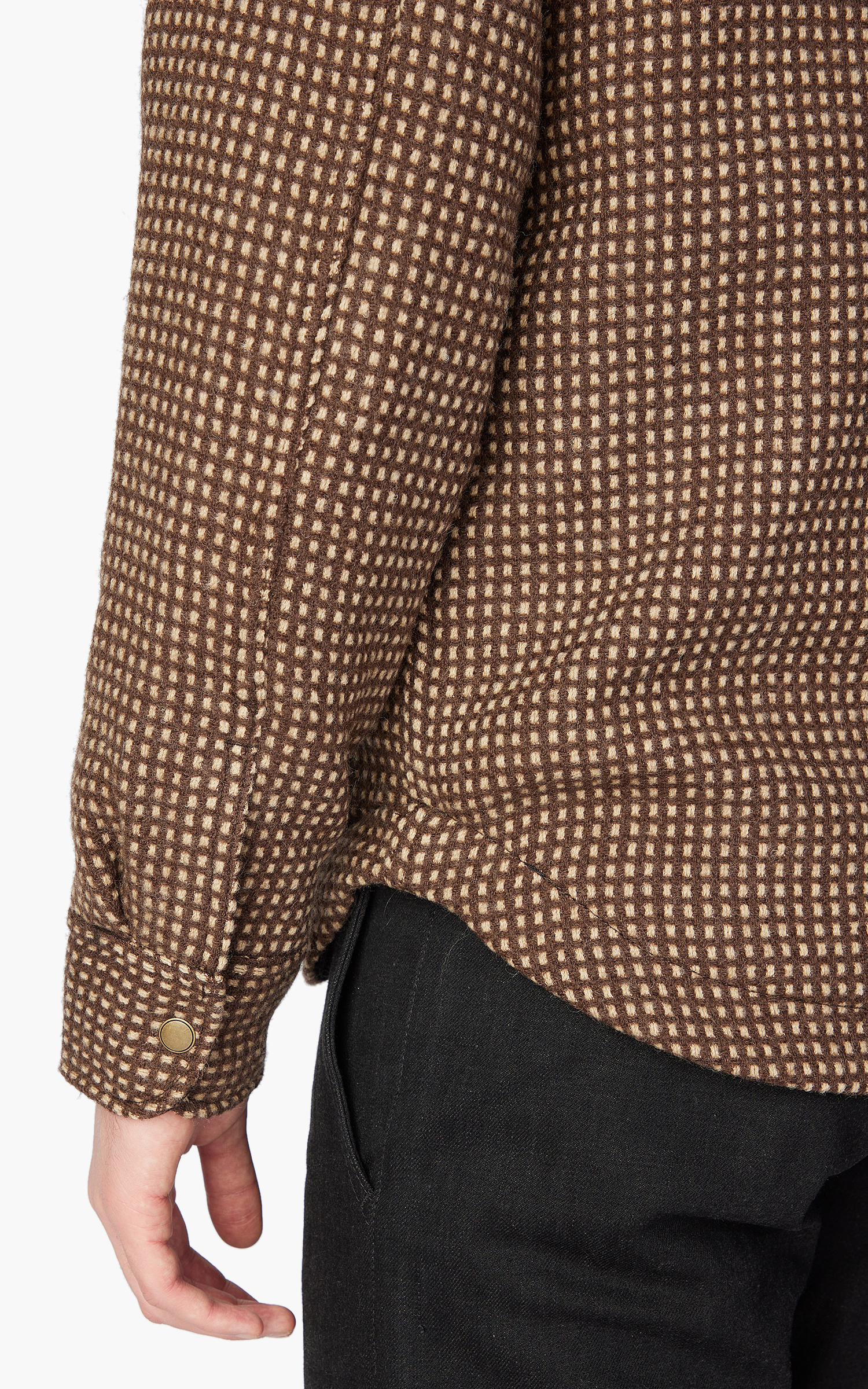 Rogue Territory Field Shirt Brown Wool Dot Lined | Cultizm
