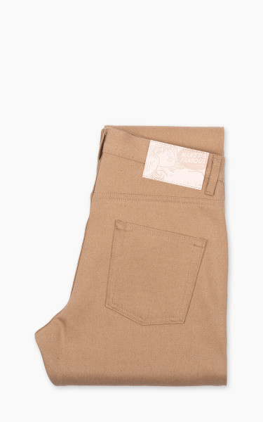 Naked &amp; Famous Denim Easy Guy Brown Fox Selvedge Brown 13oz