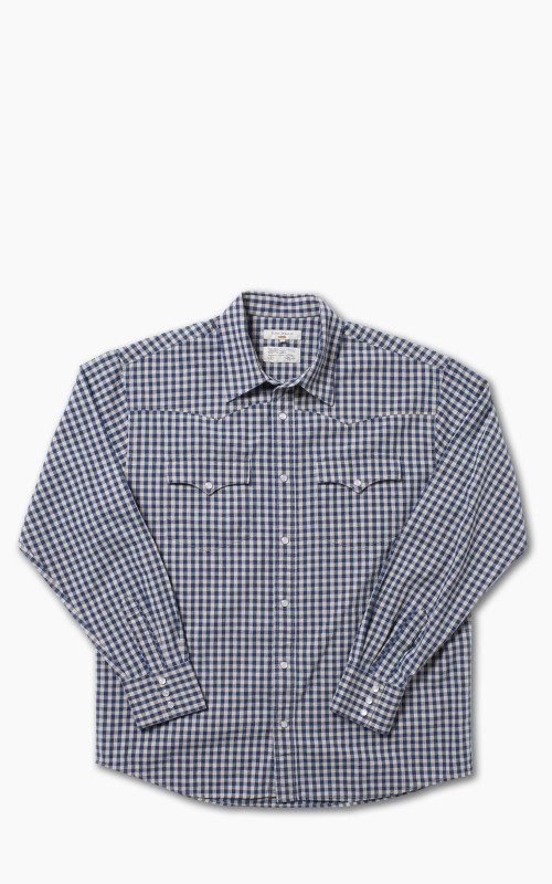 Nudie Jeans Sigge Gingham Cowboy Shirt Indigo