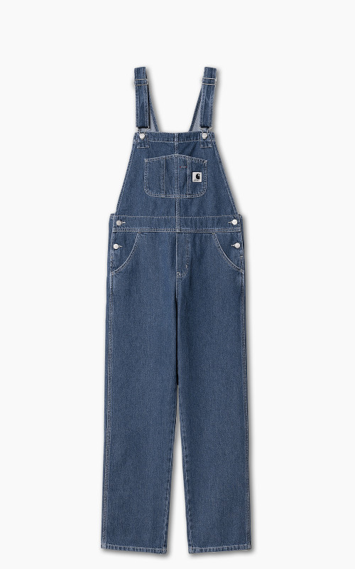 Carhartt WIP W' Bib Overall Straight Blue Stone Washed