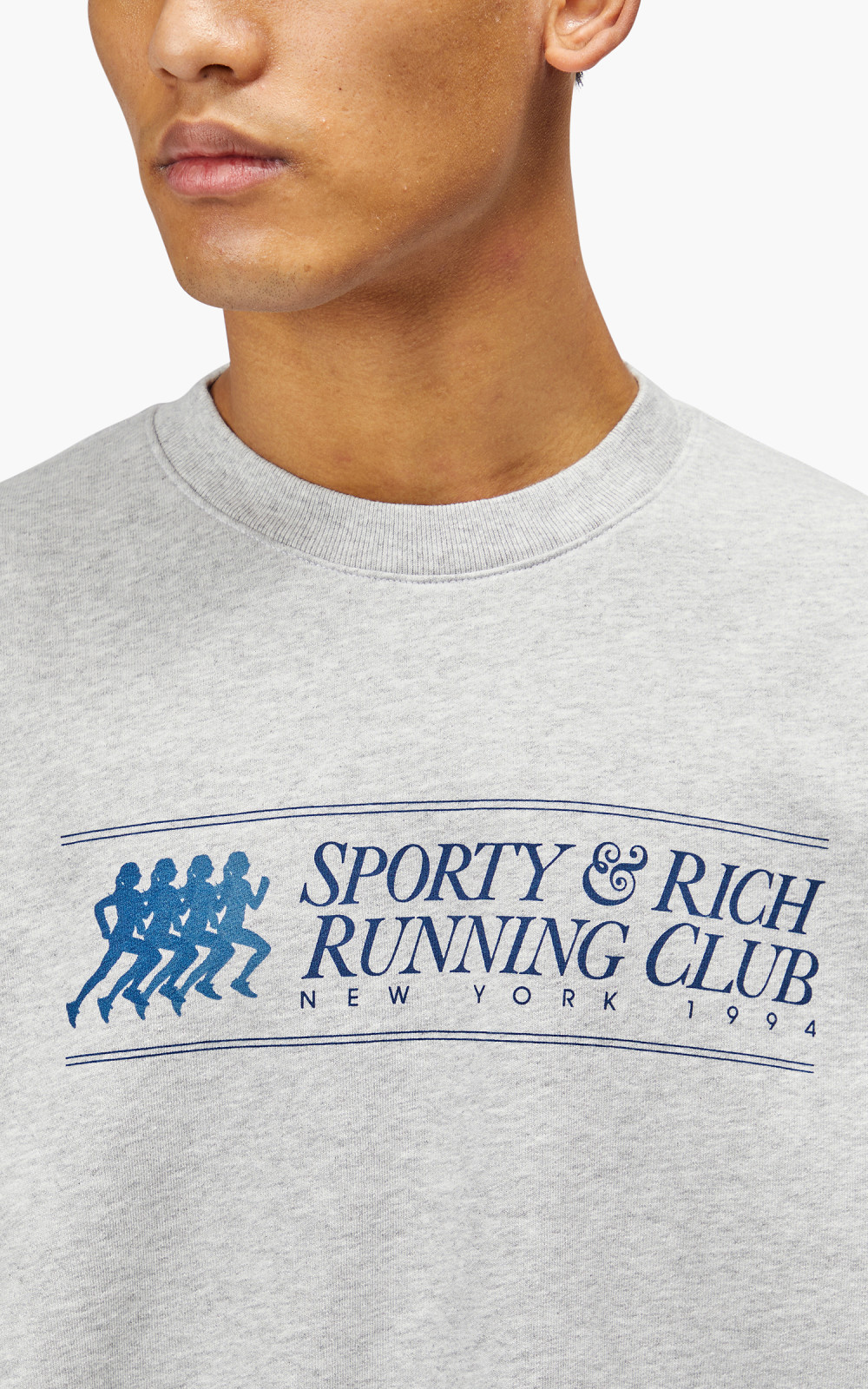 スウェット・トレーナー Sporty & Rich Running Club Logo Sweatshirt CR645HG SR Running Club Crewneck - Navy – Sporty & Rich