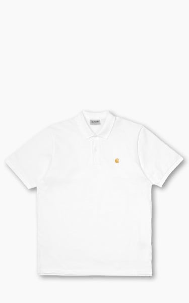 Carhartt WIP S/S Chase Pique Polo White/Gold