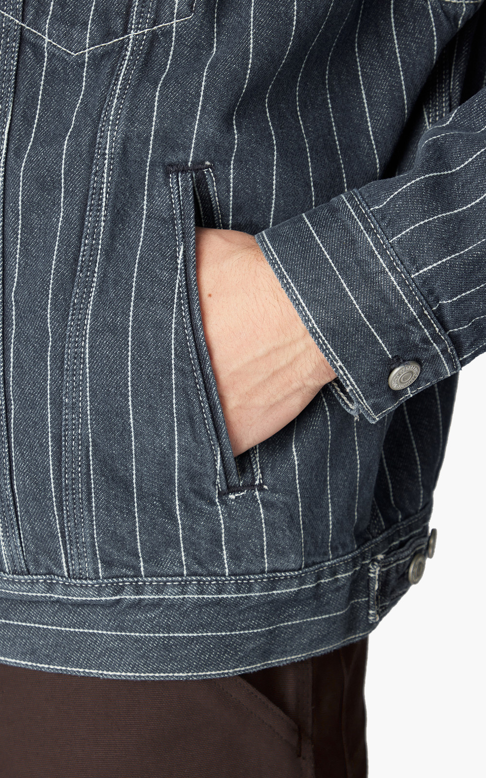 Carhartt WIP Orlean Jacket Orlean Stripe Blue/White Stone Carhartt WIP Orlean Jacket Orlean Stripe Blue/White Stone