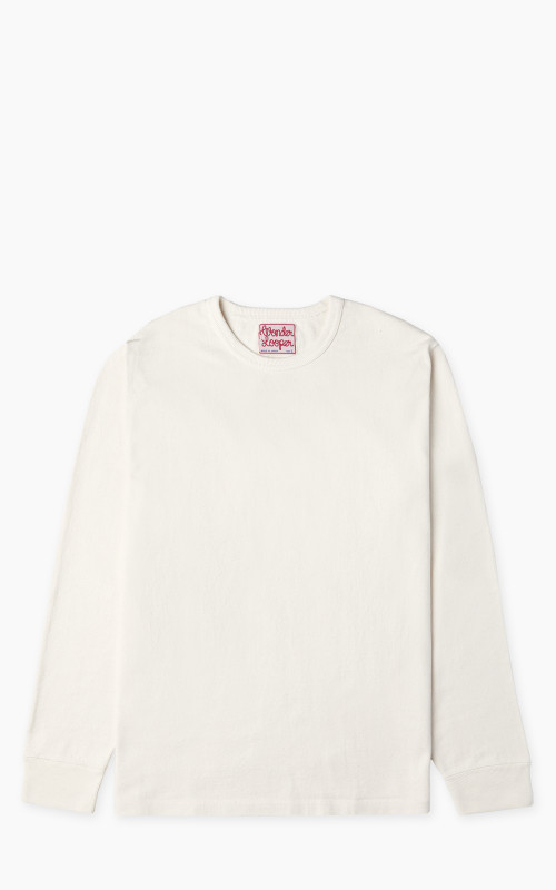 Wonder Looper Double Heavyweight Crewneck Longsleeve T-Shirt Ecru