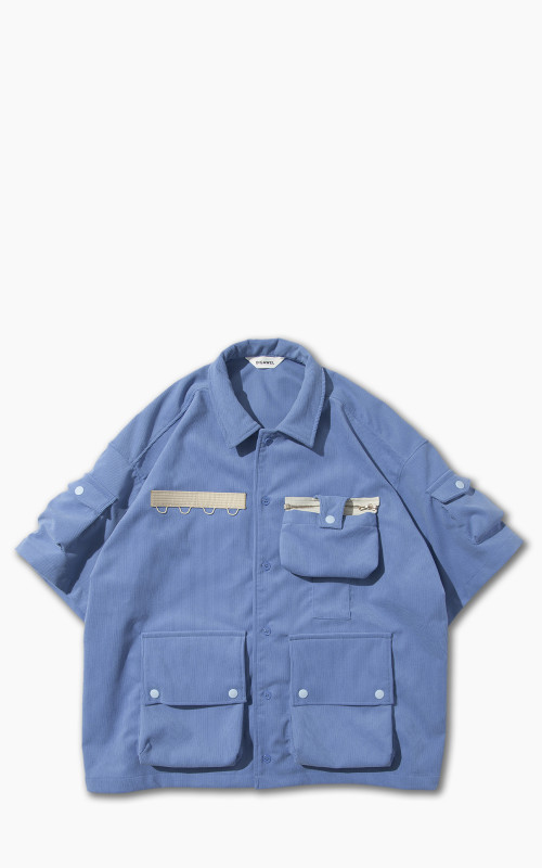 F/CE. x Digawel 7 Pockets Corduroy S/S Shirt Blue