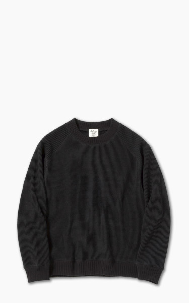 Jackman Waffle Mid-neck Sweatshirt Black