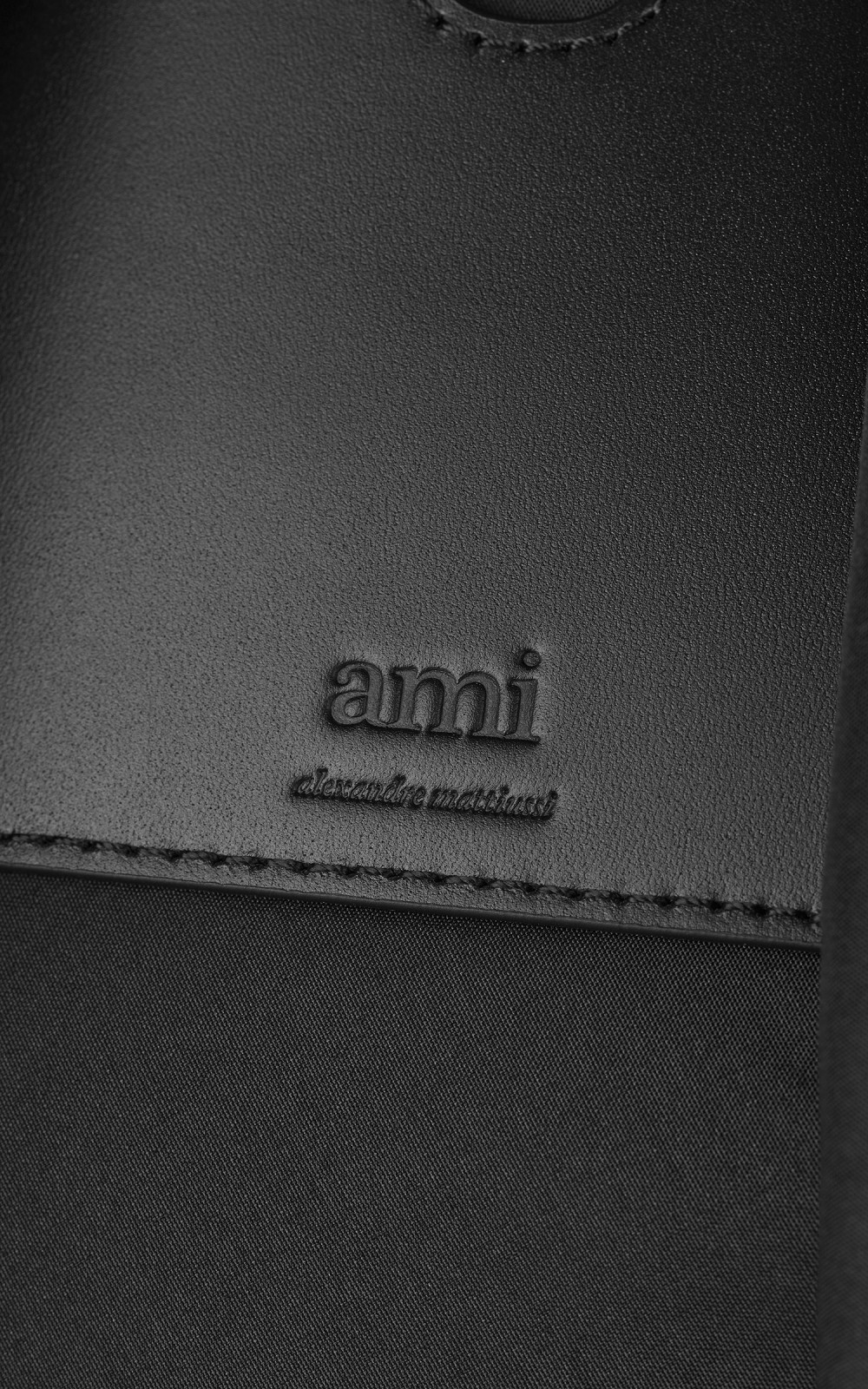 AMI PARIS - Ami de Coeur nylon backpack with patch black