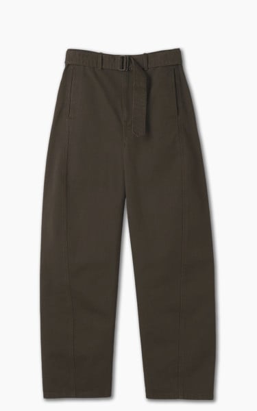 Lemaire Twisted Belted Pants Garment Dyed Denim Espresso