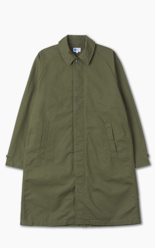 Japan Blue Balmacaan Coat Olive Drab