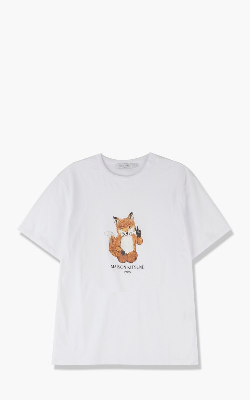 Maison Kitsuné All Right Fox Print T-Shirt White