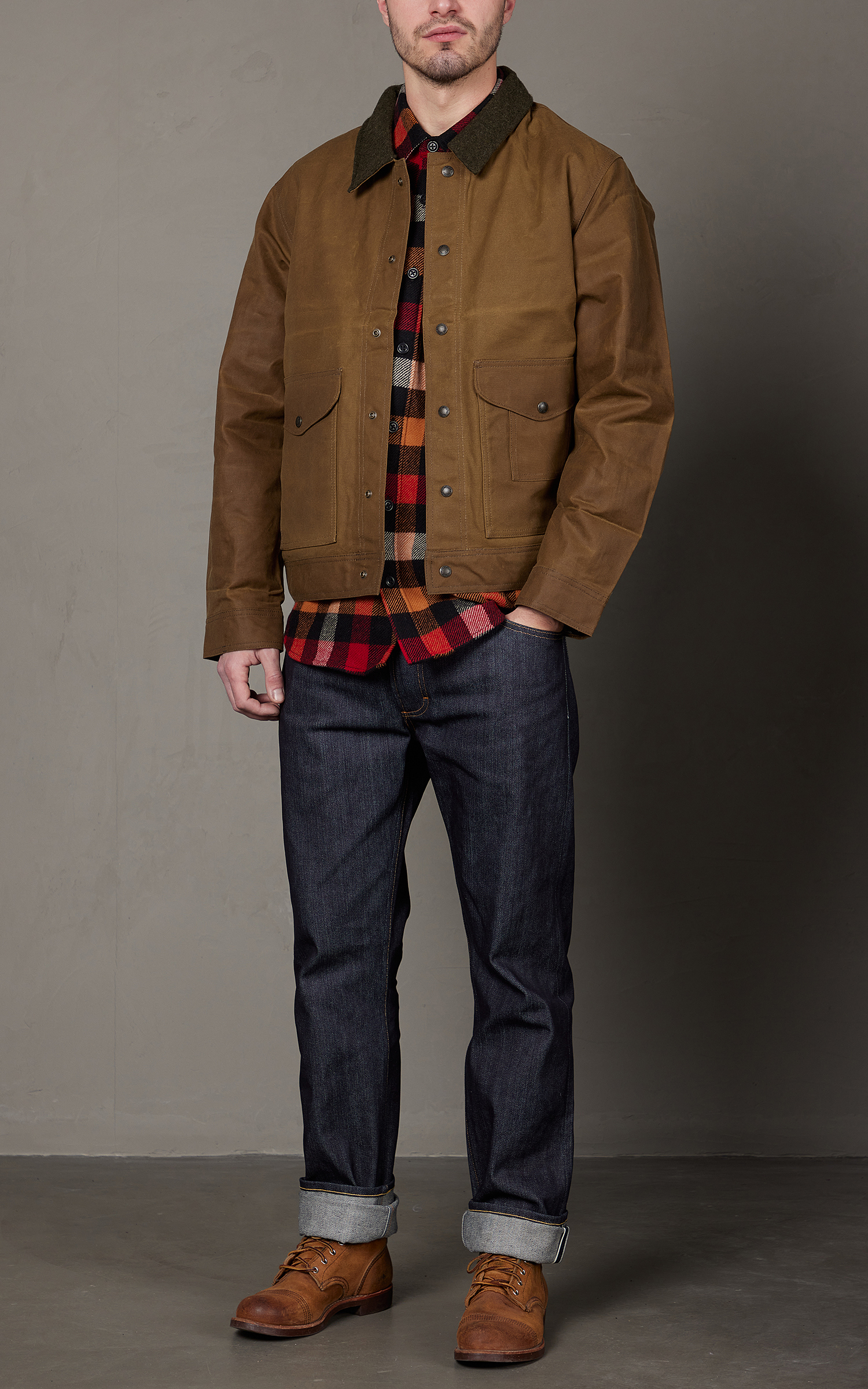 Filson Tin Cloth Work Jacket Dark Tan | Cultizm