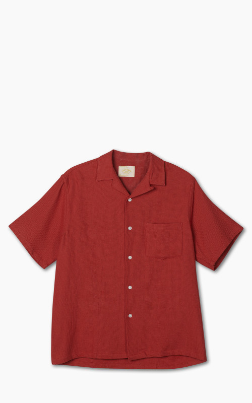 Portuguese Flannel Pique Camp Collar Shirt Clay