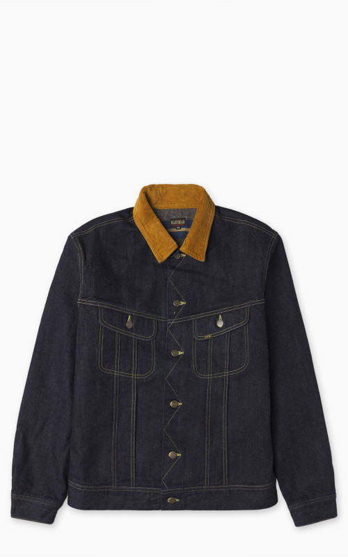 The Flat Head FN-OJ-D102 Denim Jacket Blanket Lined Indigo