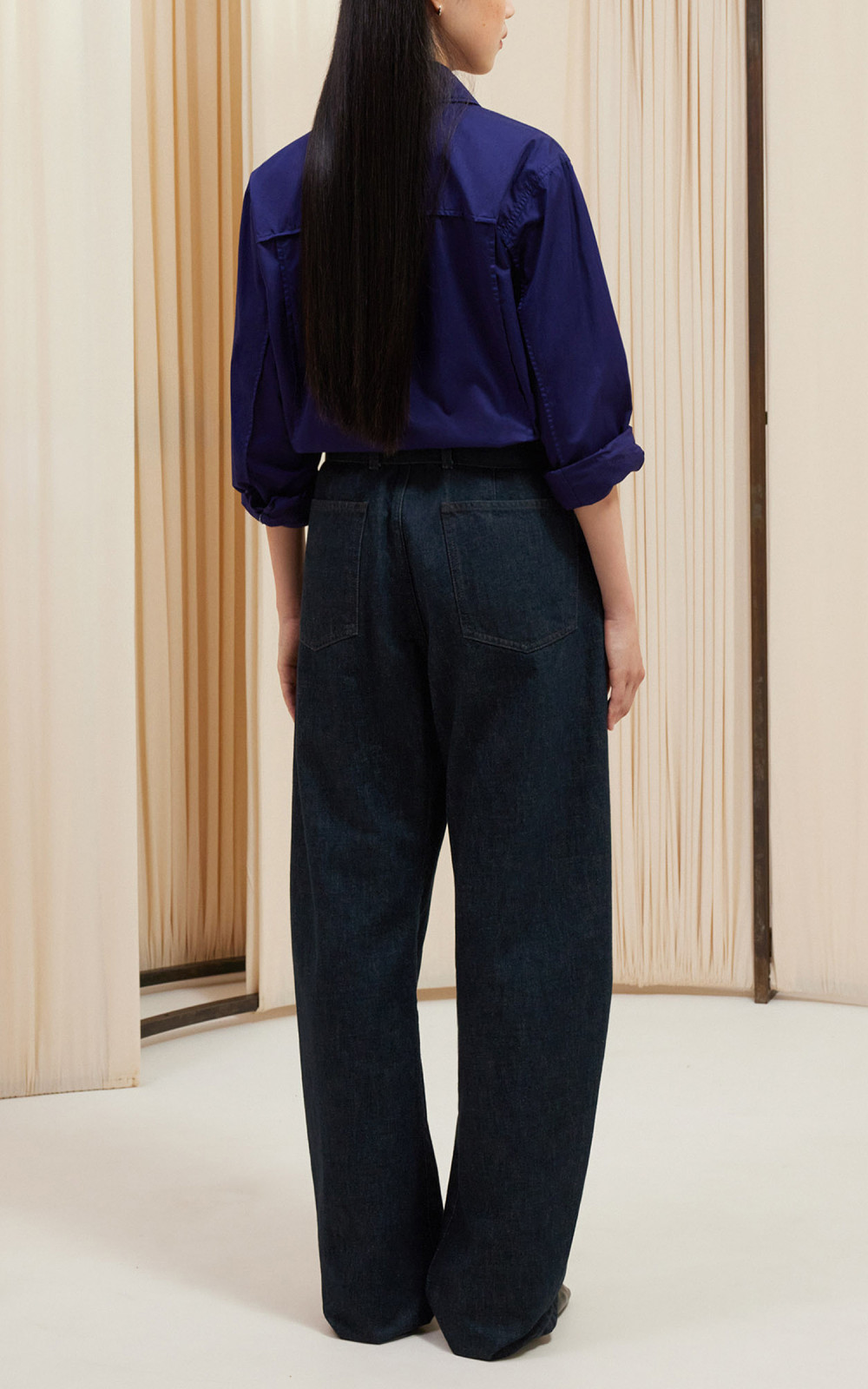 Lemaire Twisted Belted Pants Denim Indigo | Cultizm Lemaire Twisted Belted Pants Denim Indigo | Cultizm