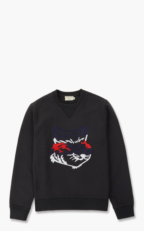 Big Fox Embroidery Regular Sweatshirt Black