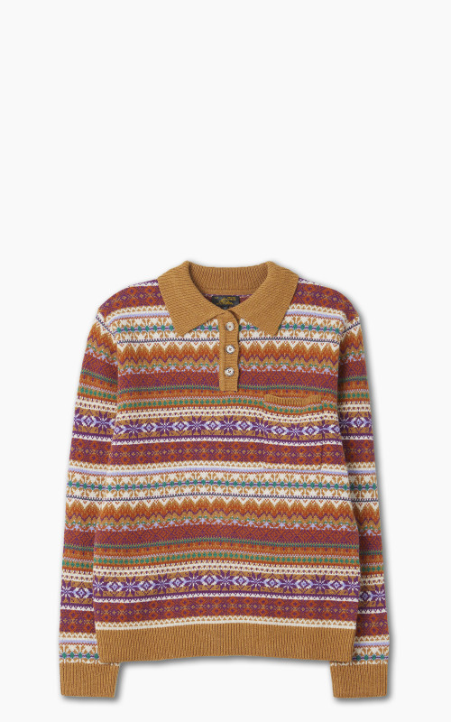 Le Mont St Michel Slorn Norwegian Polo-Collar Sweater Fox