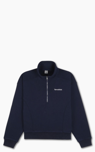 Sporty &amp; Rich New Health Quarter Zip Navy