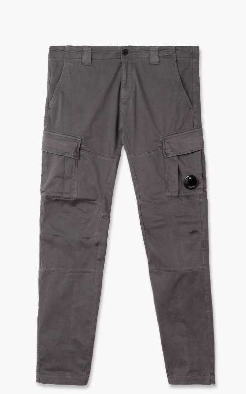 C.P. Company Garment Dyed Satin Stretch Cargo Pants Gargoyle