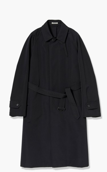 Auralee Wool Max Canvas Soutien Collar Coat Black A22SC01WC-Black