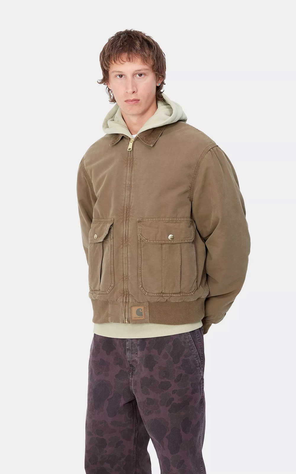 Carhartt WIP Stanton Jacket Hubbard Canvas Chocolate Carhartt WIP Stanton Jacket Hubbard Canvas Chocolate
